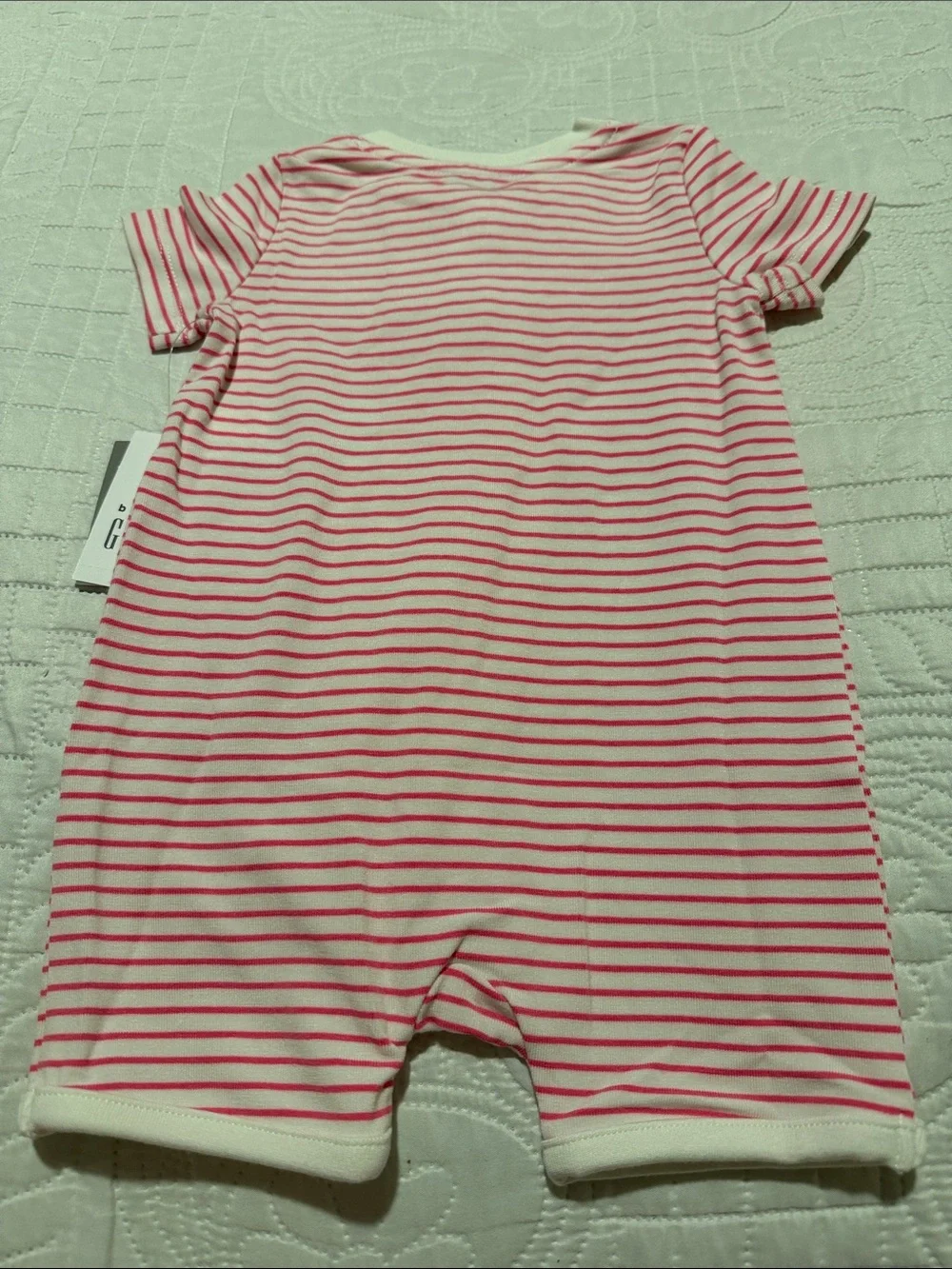 GAP Pink Striped Short Sleeve One-Piece